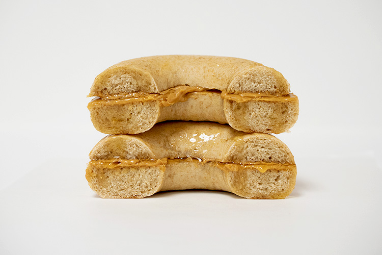 Bagel with Peanut Butter and Honey